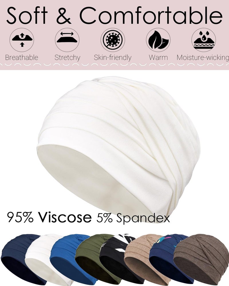 Alnorm Chemo Turban Bandanas for Cancer Patients Off-White - Image 3